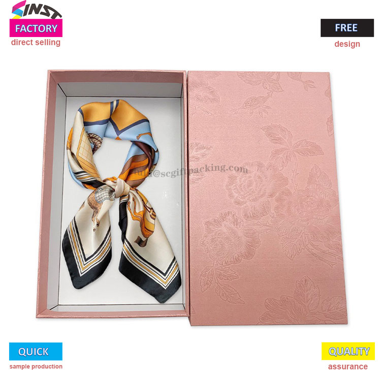 Қызғылт аспан жамылғысы Silk Scarf сыйлық қорабы: Жүрекке салтанат сезімін қосу