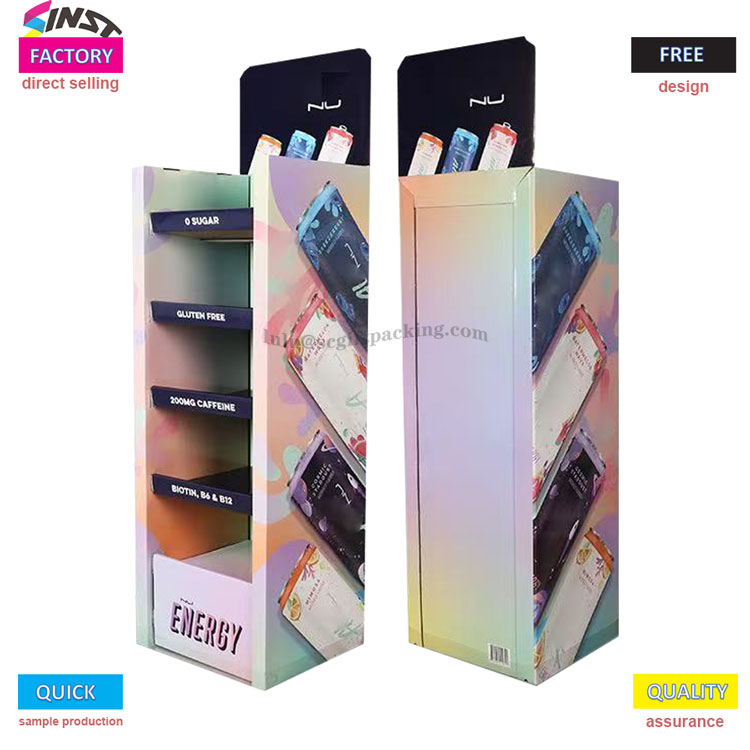 Энергетикалық сусын дисплей тартпасы: «Өмірлікті» клиенттердің көзіне қою үшін түс пен ақпаратты қолдана отырып